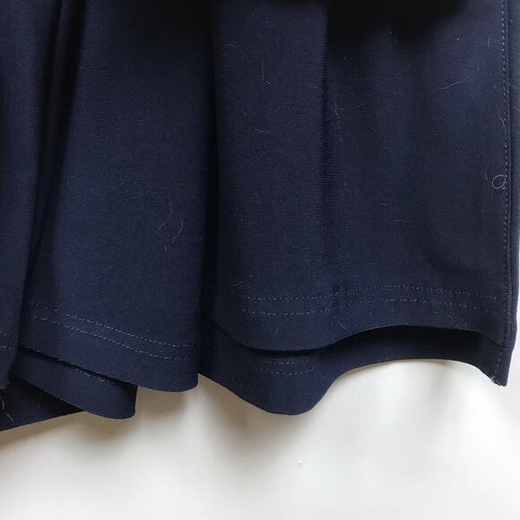 Lauren Ralph Lauren Evening Dress Maxi Navy Beaded Shoulders V-Neck Drape Sz 12 - Picture 8 of 12